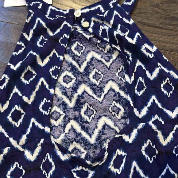 LOFT Halter Swing Sleeveless,Geo Print,Keyhole back,soft stretch,light,summee - Picture 6 of 10